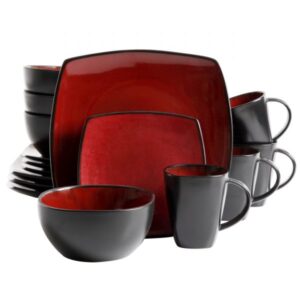 Gibson Home Soho Lounge Square Stoneware 16-piece Dinnerware Set